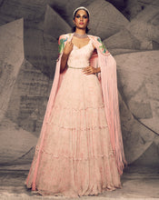 Load image into Gallery viewer, The Pink Floral Cape Anarkali