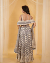 Load image into Gallery viewer, The Grey Floral Anarkali