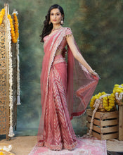Load image into Gallery viewer, Rangmanch Pink Draped Saree