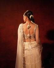 Load image into Gallery viewer, Ivory Gotta Patti Kali Saree