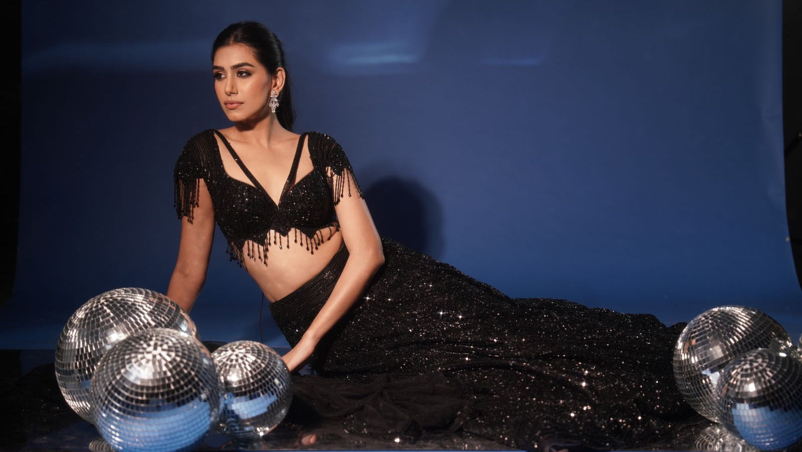 Simmering Black Lehenga