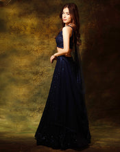 Load image into Gallery viewer, The Sequins Blue Lehenga