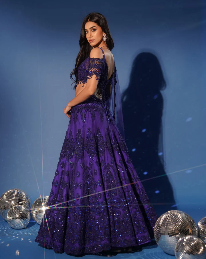 L'elegant Royal Blue Lehenga