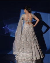 Load image into Gallery viewer, Soft Grey Sequin Embellished Lehenga
