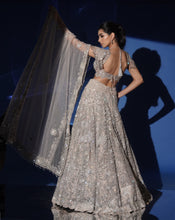 Load image into Gallery viewer, Soft Grey Sequin Embellished Lehenga
