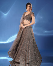Load image into Gallery viewer, The Midnight Grey Lehenga