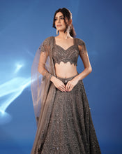 Load image into Gallery viewer, The Midnight Grey Lehenga