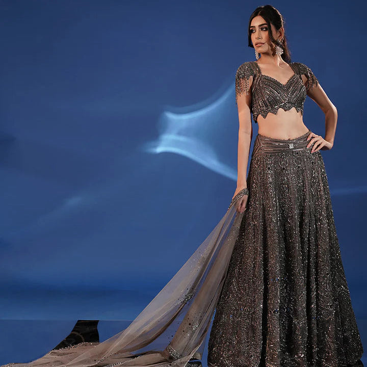 Midnight Grey Lehenga
