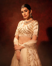 Load image into Gallery viewer, Ivory Gotta Patti Lehenga