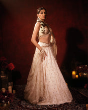 Load image into Gallery viewer, Ethereal Ivory Lucknowi Lehenga