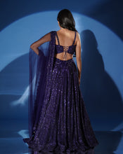 Load image into Gallery viewer, Shimmering Electric Blue Lehenga