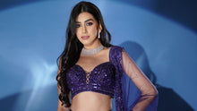Load image into Gallery viewer, Shimmering Electric Blue Lehenga