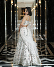 Load image into Gallery viewer, Ainna Ivory Mirror Lehenga