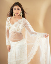 Load image into Gallery viewer, The Ivory Lucknowi Sari