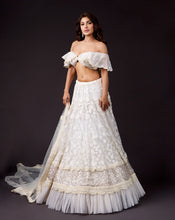 Load image into Gallery viewer, The Butterfly Ivory Lehenga