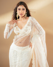 Load image into Gallery viewer, The Ivory Lucknowi Sari