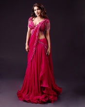Load image into Gallery viewer, The Rani Pink Tassel Sari