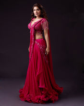 Load image into Gallery viewer, The Rani Pink Tassel Sari
