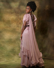 Load image into Gallery viewer, The Lilac Ruffle Sari