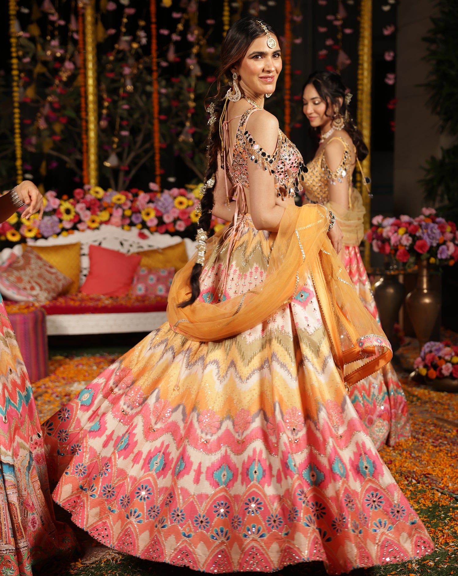 Sheesh Colourbust lehenga Set