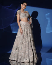 Load image into Gallery viewer, Soft Grey Sequin Embellished Lehenga
