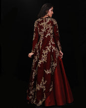 Load image into Gallery viewer, The Maroon Jacket Lehenga