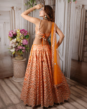Load image into Gallery viewer, The Chevron Mirror Lehenga