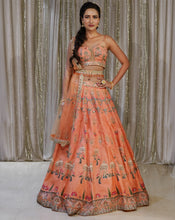 Load image into Gallery viewer, The Coral Peacock Lehenga