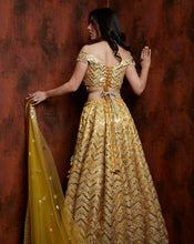 Load image into Gallery viewer, The Yellow Chevron Lehenga