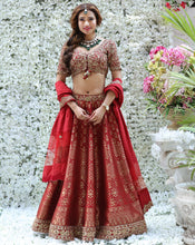 Load image into Gallery viewer, The Brocade Bridal Lehenga
