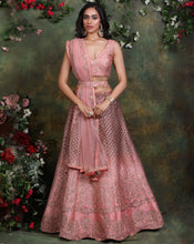 Load image into Gallery viewer, The Salmon Ombre Lehenga