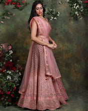 Load image into Gallery viewer, The Salmon Ombre Lehenga