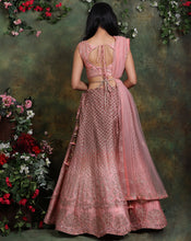 Load image into Gallery viewer, The Salmon Ombre Lehenga
