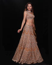 Load image into Gallery viewer, The Gold Floral Lehenga
