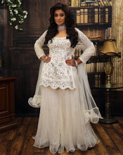 Load image into Gallery viewer, White Kurti Plazzo