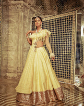 Load image into Gallery viewer, The Yellow Ruffle Anarkali-Lehenga - Archana Kochhar India