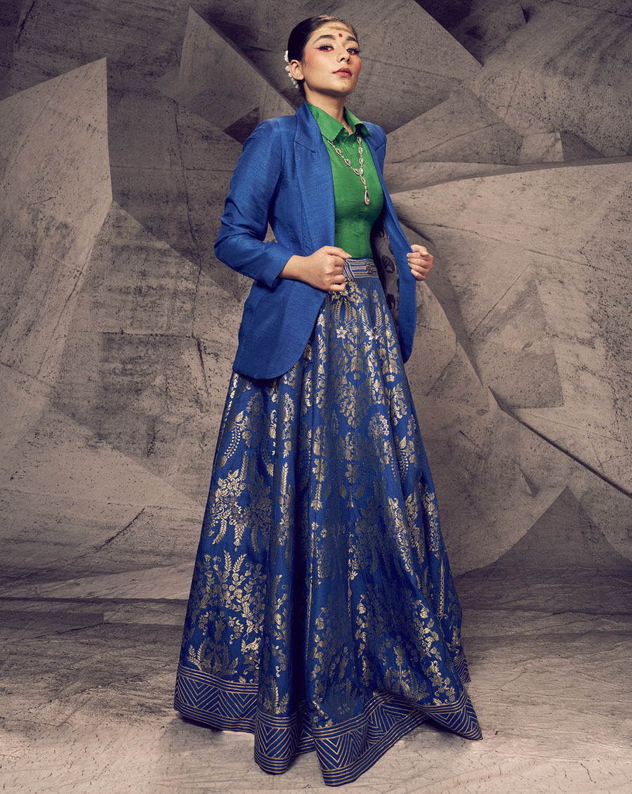 The Anant Rangrez Blazer Lehenga