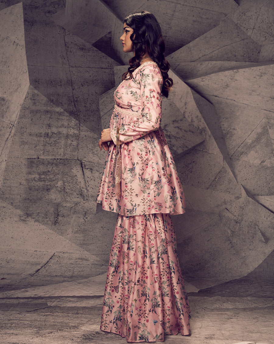 The Pink Floral Peplum Set