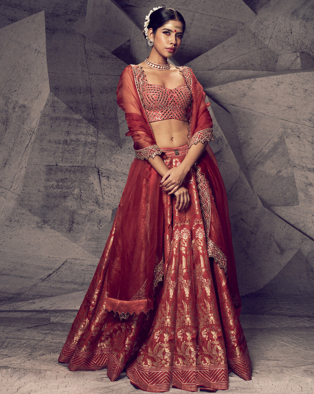 The Anant Rust Lehenga