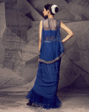 Load image into Gallery viewer, The Anant Blue Corset Dhoti
