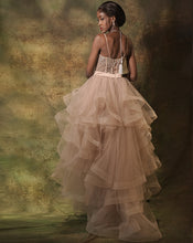 Load image into Gallery viewer, The Pink Corset Ruffle Gown
