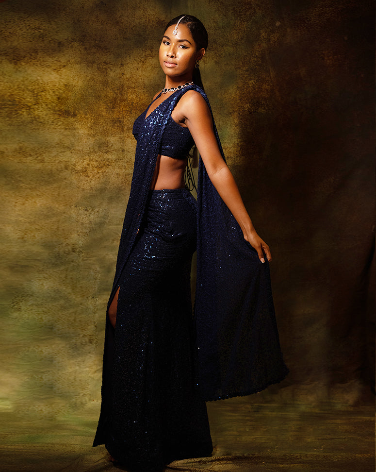 The Shimmering Slit Sari