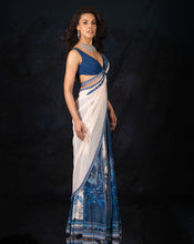 Load image into Gallery viewer, The Neel Mahal Ivory Sari
