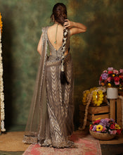 Load image into Gallery viewer, Rangmanch Grey Draped Saree
