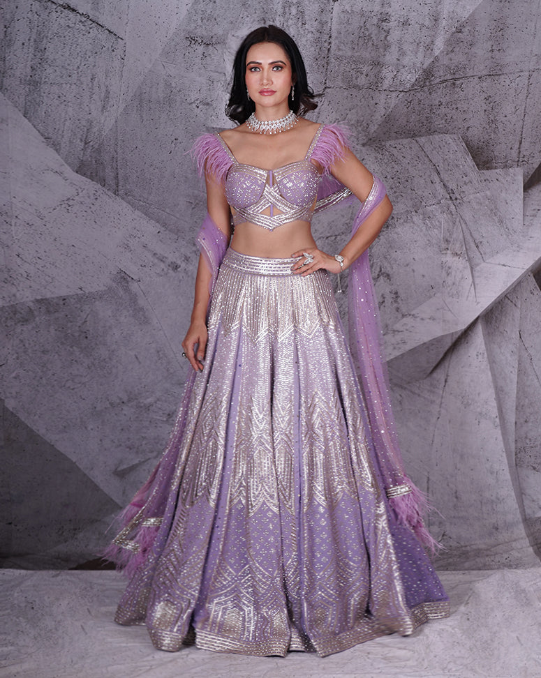 The Spree Lavender Lehenga