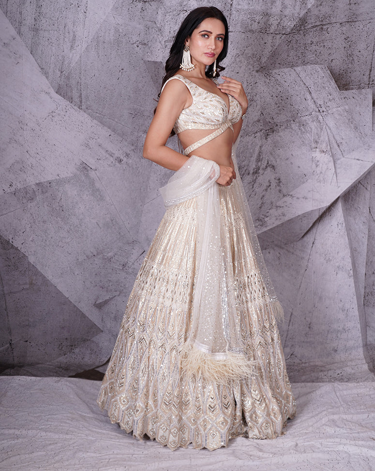 The Spree Ivory Lehenga