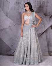 Load image into Gallery viewer, The Spree Blue Lehenga
