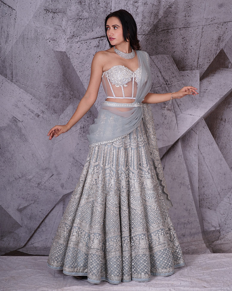The Spree Blue Lehenga