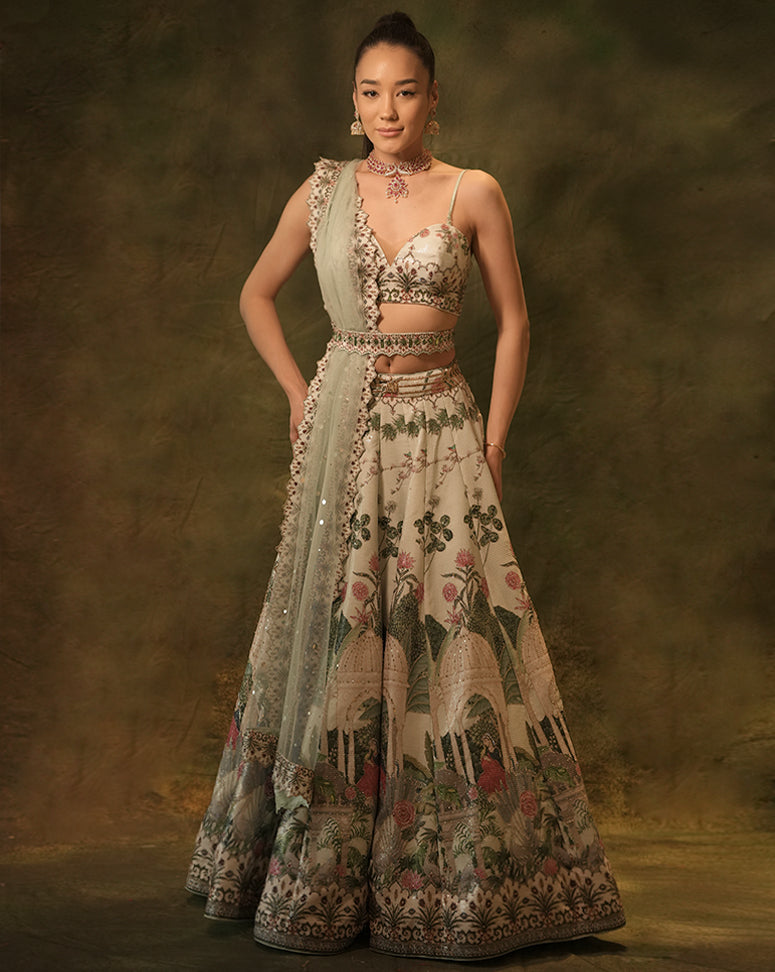 The Celadon Regal Lehenga