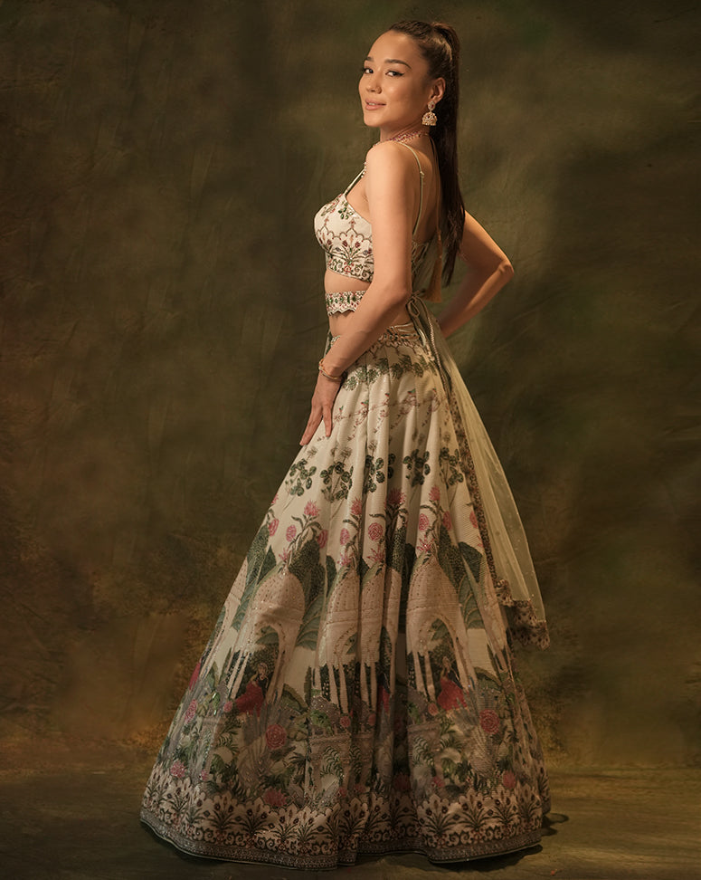 The Celadon Regal Lehenga